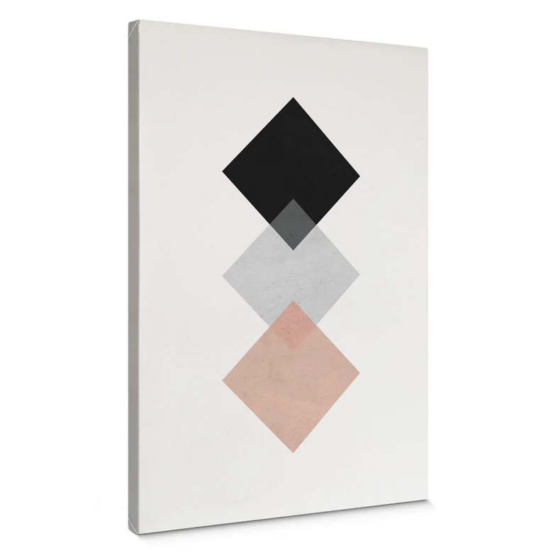 Canvas  Nouveauprints - Squares Pink 