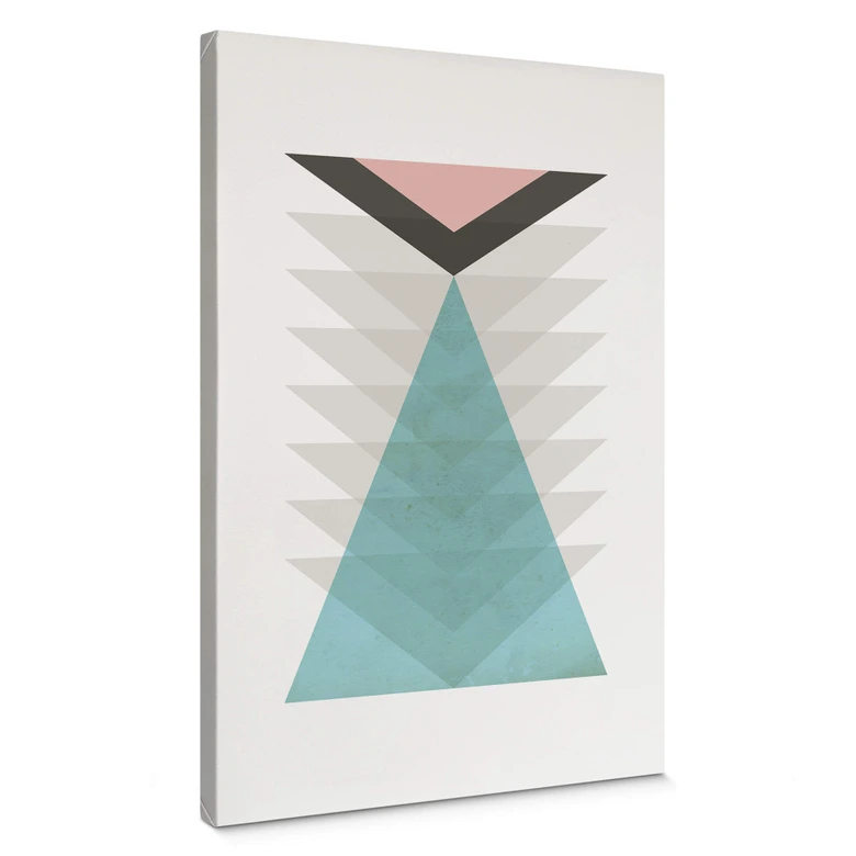 Leinwandbild Nouveauprints - Totem aqua & pink 
