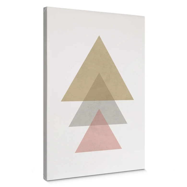 Canvas Nouveauprints Pink Triangles 