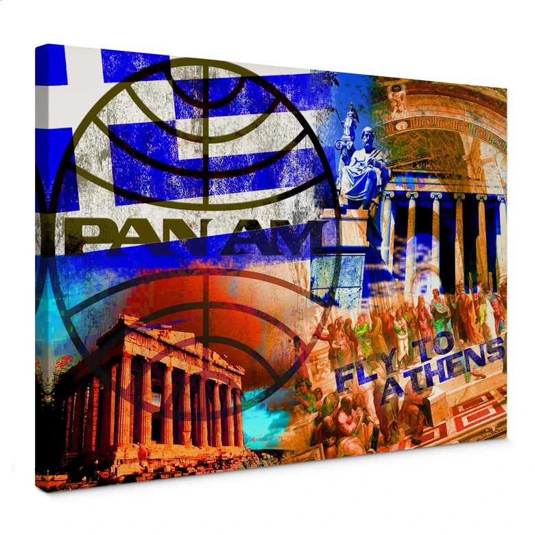 Tableau sur toile PAN AM - Athène 