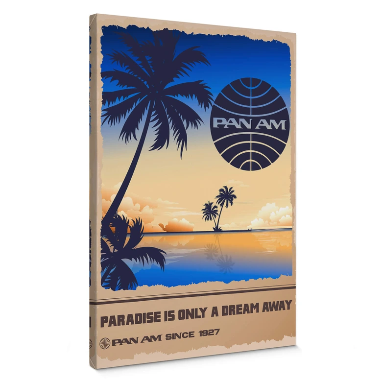 Tableau sur toile PAN AM - Dream in Paradise 