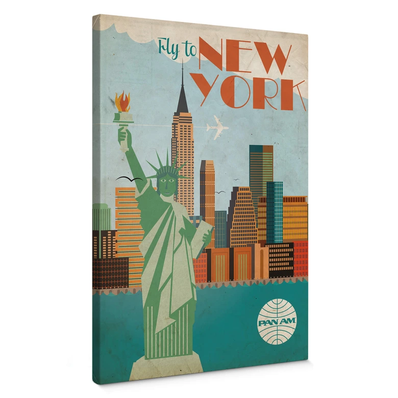 Tableau sur toile PAN AM - Voyage à New York 