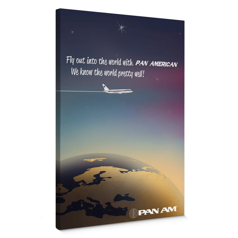 Tableau sur toile PAN AM - Partout dans le monde 