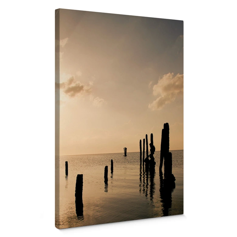 Leinwandbild Posts at Sunset 