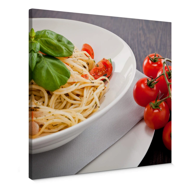 Leinwandbild Pasta Italiana - quadratisch 