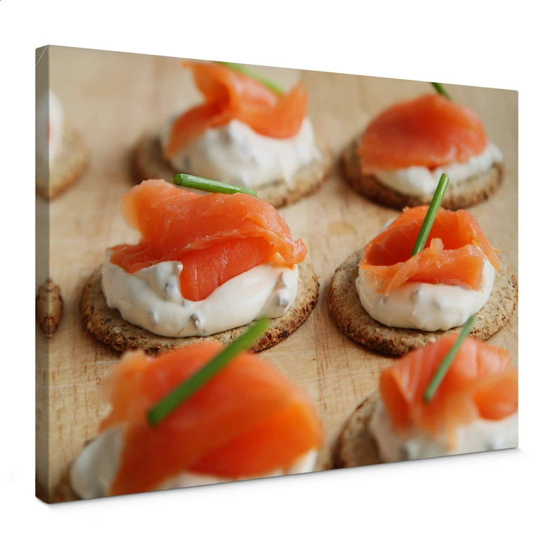 Leinwandbild Salmon Appetizer 