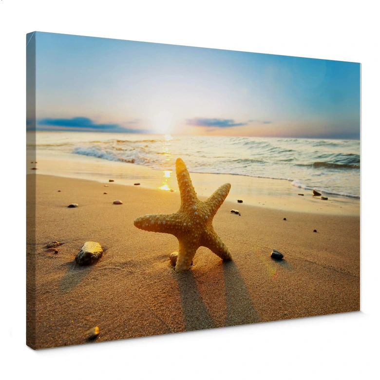 Starfish on the sand Canvas print 