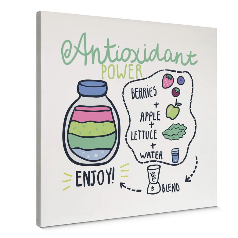 Leinwandbild Smoothie - quadratisch 