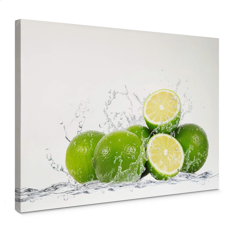 Leinwand Splashing Limes 