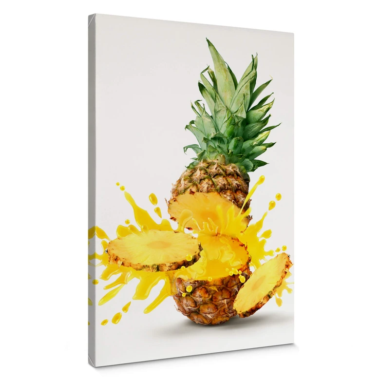 Leinwandbild Splashing Pineapple 