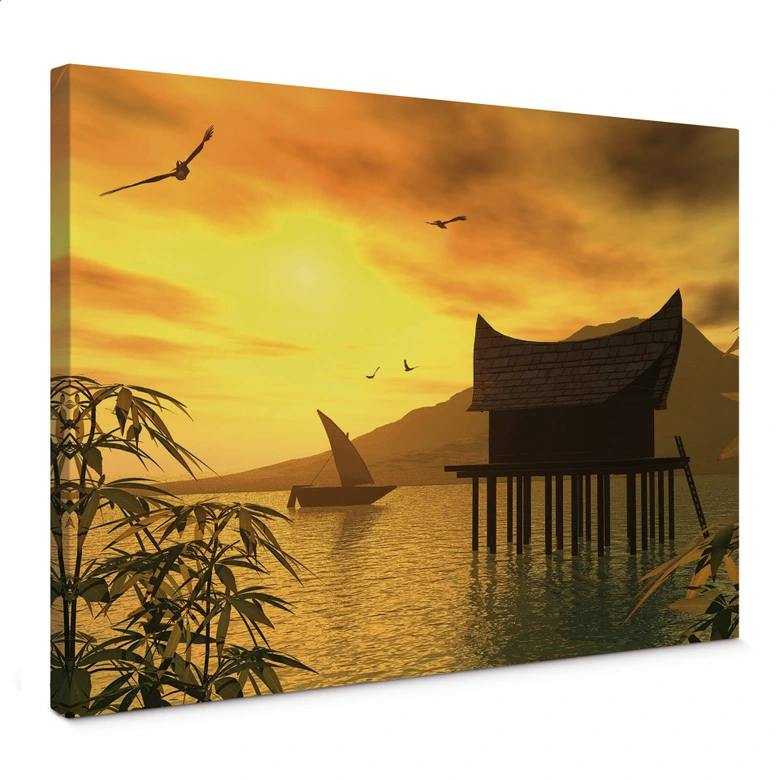 Pier House Canvas print 