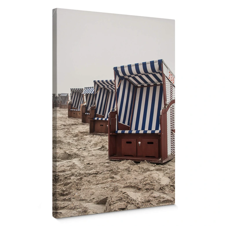 Obraz na płótnie krzesło plażowe na Norderney 