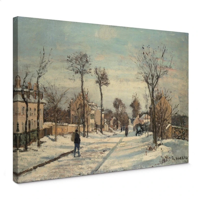 Lienzo Pissarro - Calle de Louveciennes nevada 