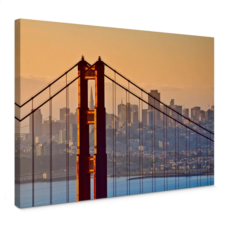 Lienzo Atardecer en San Francisco 