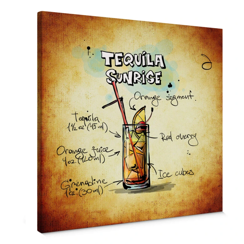 Leinwandbild Tequila Sunrise - Rezept 
