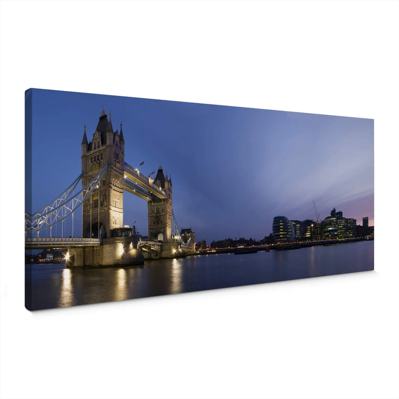 Leinwandbild Tower Bridge an der Themse - Panorama 
