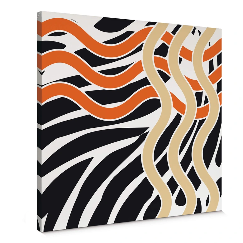 Orange Wave Canvas print 