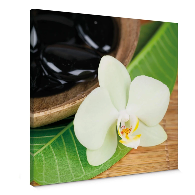 Leinwandbild Wellness Oase - quadratisch 