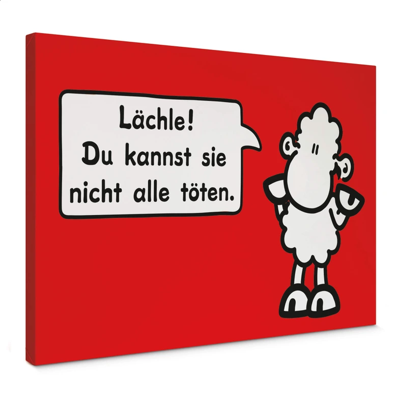 Leinwandbild sheepworld Worthelden Lächle 