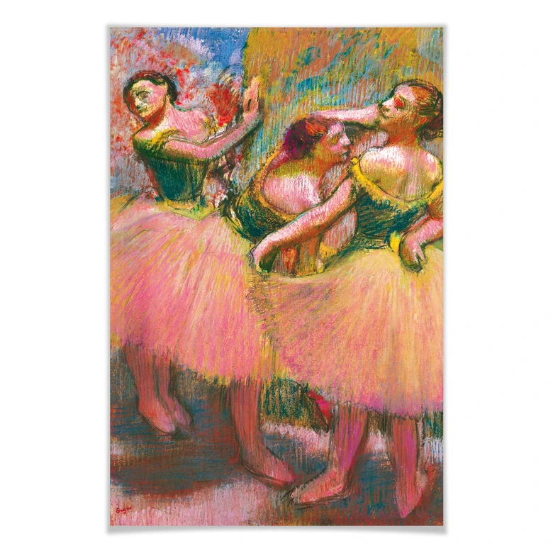 Poster Degas - Drei Tänzerinnen mit grünen Korsagen 
