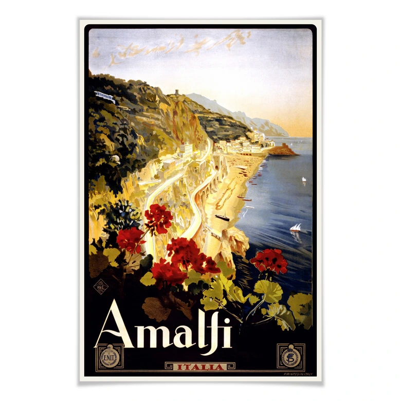 Poster Vintage Travel - Amalfi 