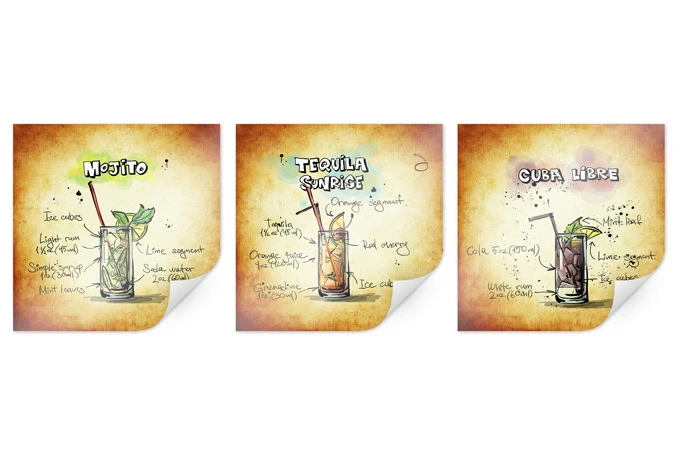 Poster Longdrinks Set 01 (3-teilig) 