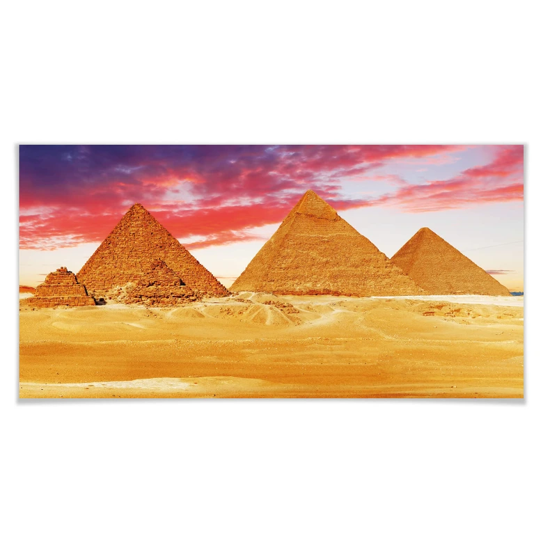 Poster the pyramids of Giza 