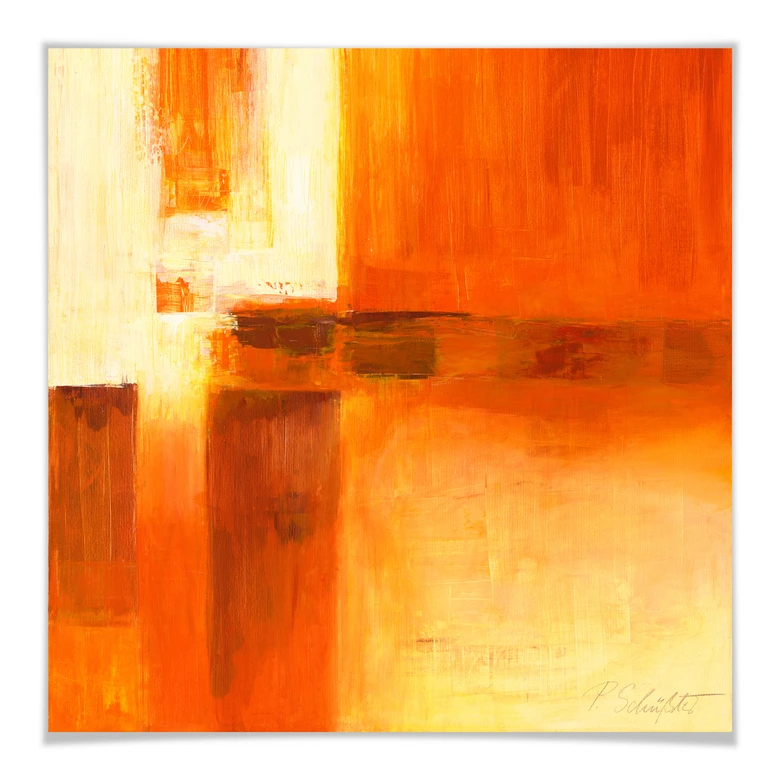 Poster Schüßler - Composition in Orange and Brow 