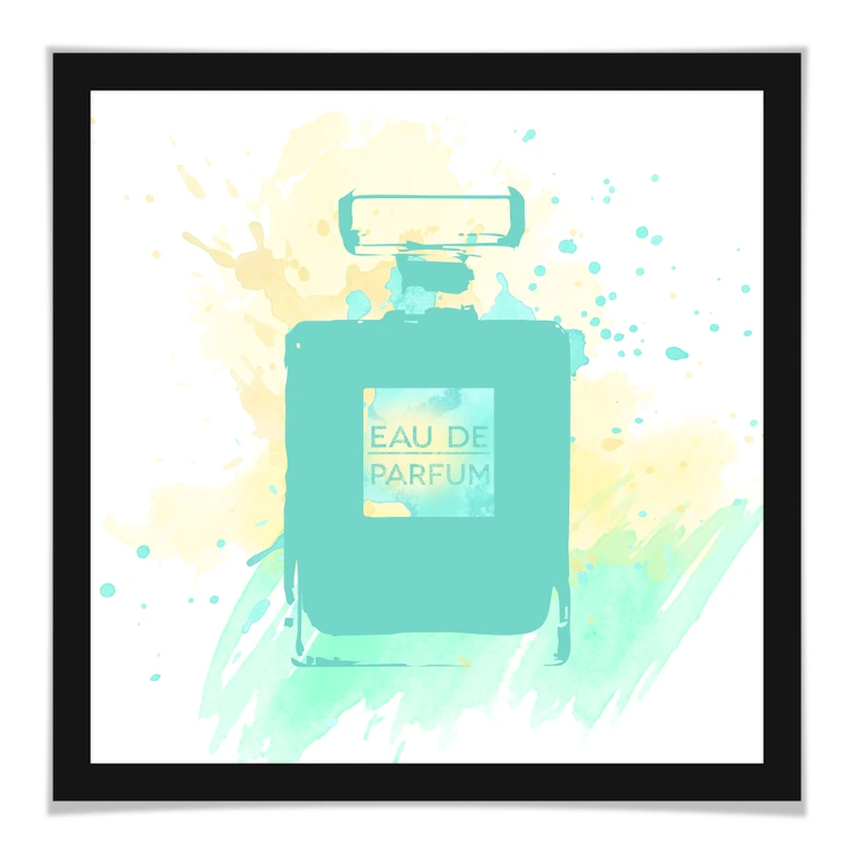 Poster - Eau de parfaum aqaurelle - menthe 