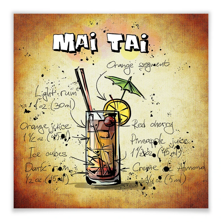 Poster Mai Tai - Rezept 