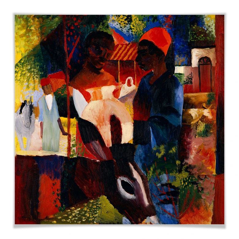 Poster Macke - Markt in Tunis 