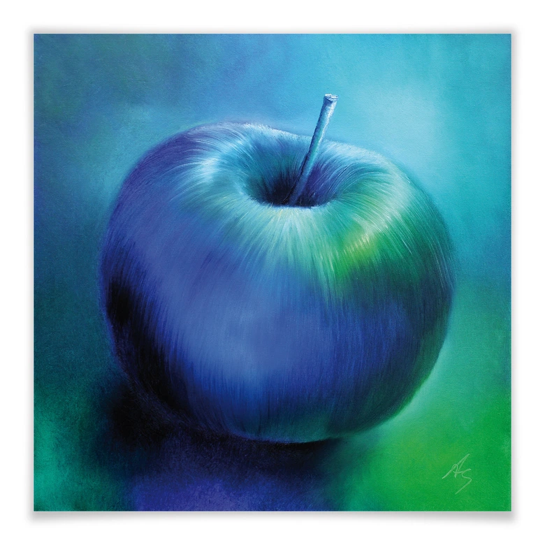 Poster Schmucker - Blauer Apfel 