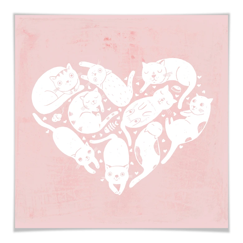 Poster Loske - Cat Heart 