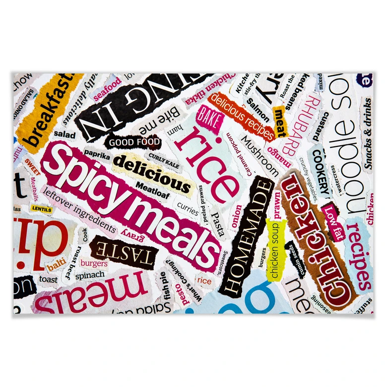 Poster Schnipselcollage mit Geschmack 