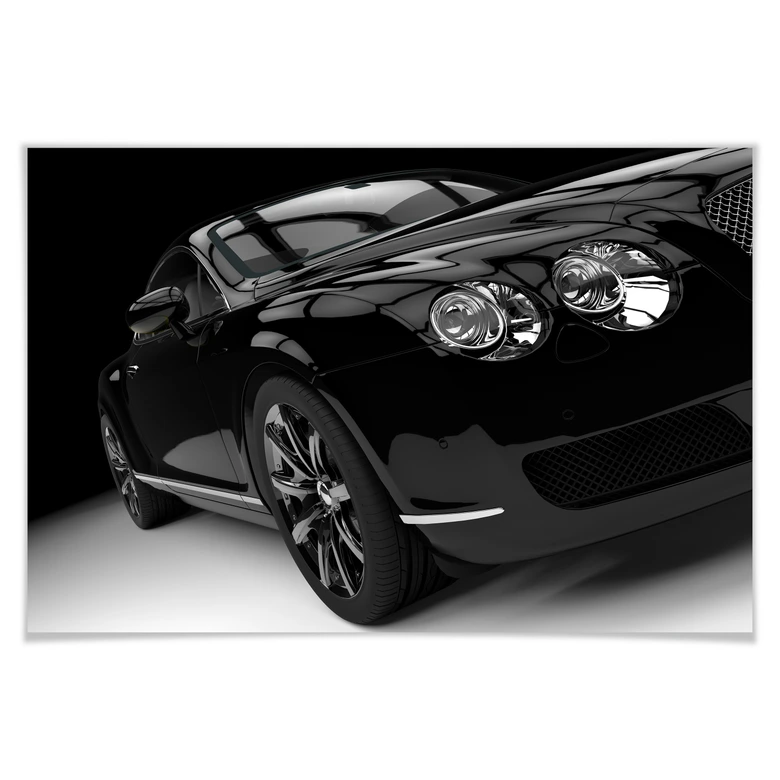 Poster Metallic Car Black 02 