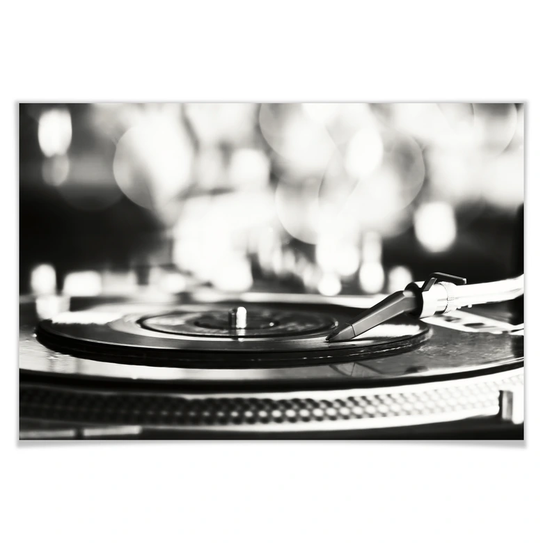 Poster Vinyl Record on Turntables 