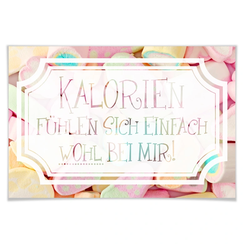 Poster Kalorien fühlen sich einfach wohl bei mir 
