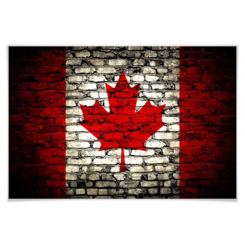 Poster Maple Leaf Mauer 