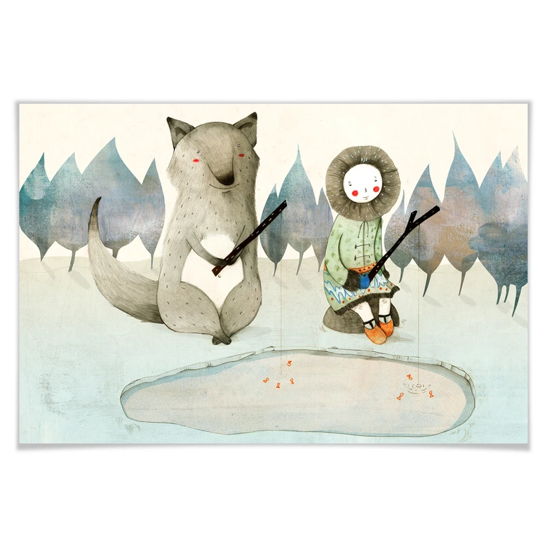 Poster Loske - Das kleine Inuitmädchen und der Wo 