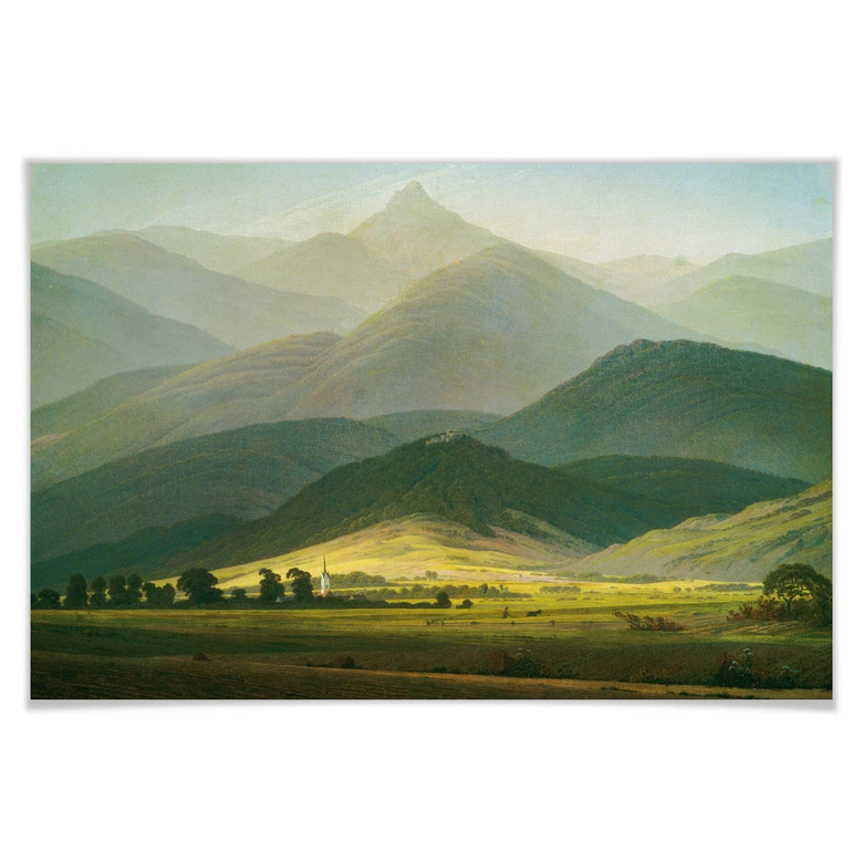 Poster Friedrich - Berglandschaft 