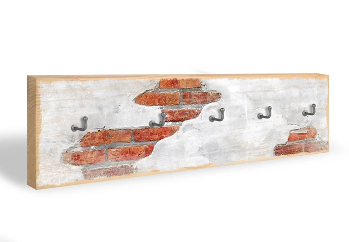 Key Holder - Brick Wall + 5 Hooks 