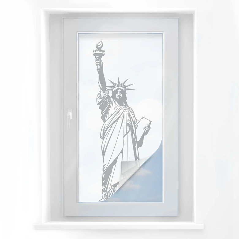 Raamfolie American Statue 