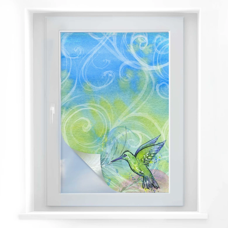 Raamfolie Aquarel Kolibrie 