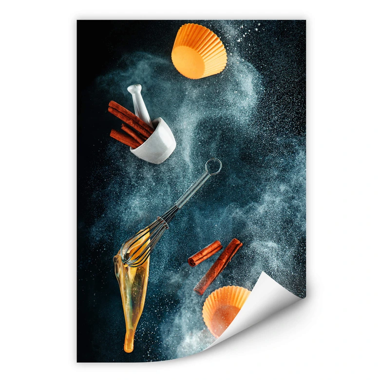 Wallprint Belenko - Kitchen mess: cinnamon cupcake 