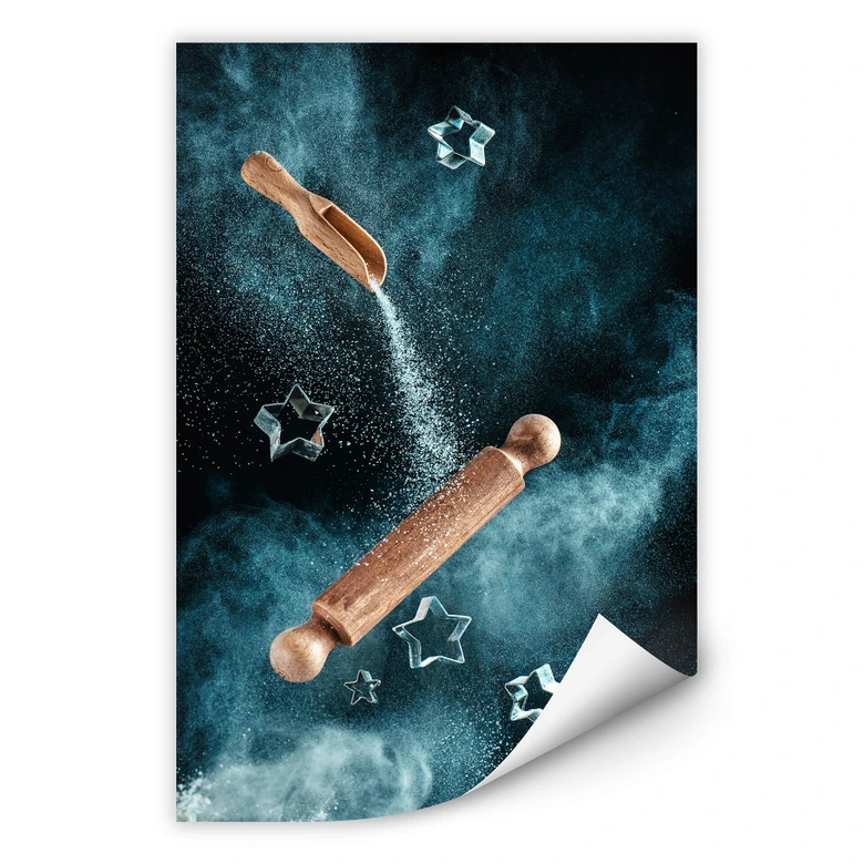 Wallprint Belenko - Kitchen mess: Star shaped Cookies 