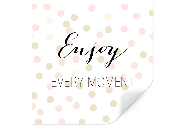Wallprint Confetti & Cream - Enjoy every Moment 