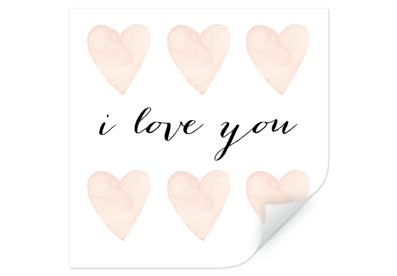 Wallprint Confetti & Cream - I love you 