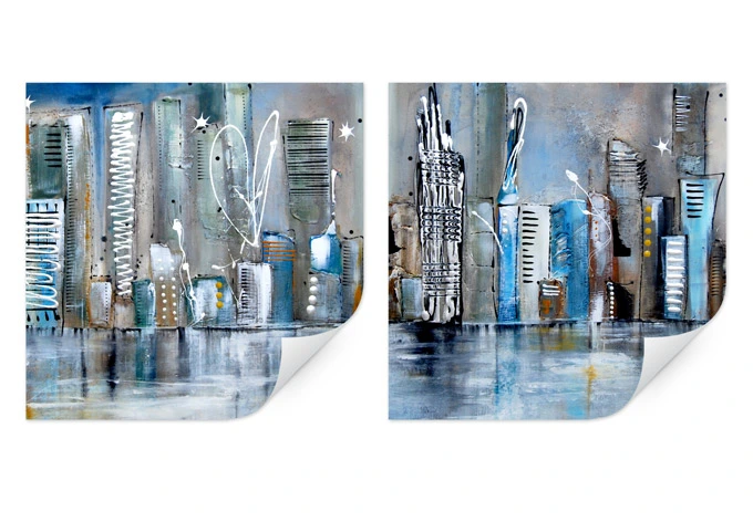 Wallprint - Fedrau - Skyline (2-teilig) 
