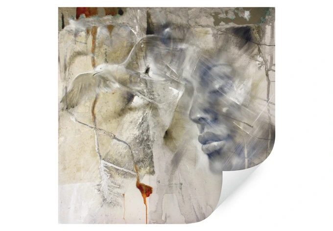 Wallprint Schmucker - Loslassen 100x100 cm