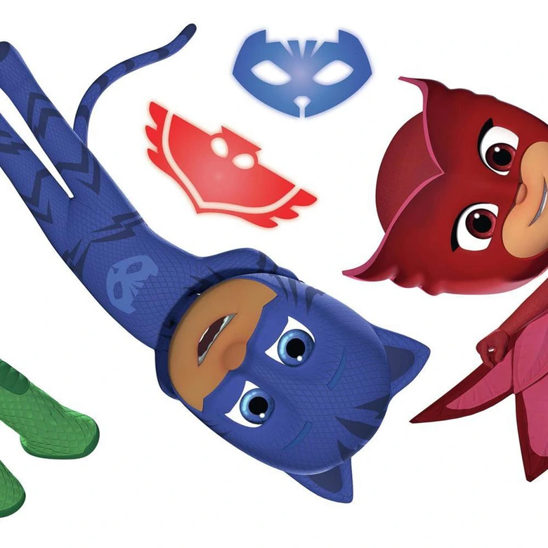 RoomMates PJ Masks Wandaufkleber Set – 6 Stück, Abziehbar & Wiederverwendbar, Für Kinderzimmer (ca. 104 Cm Hoch)